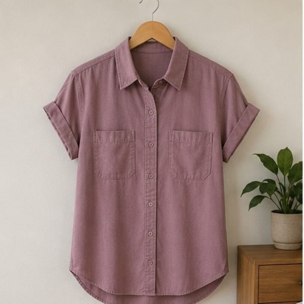 Mauve Utility Pocket Shirt